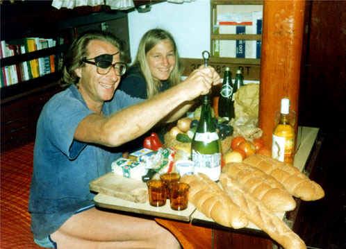 Lunch in the cabin. Corsica 1981